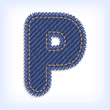 牛仔褲字母