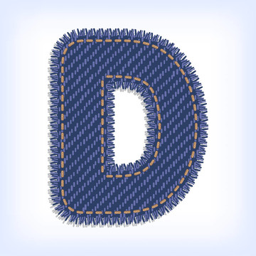 牛仔褲字母