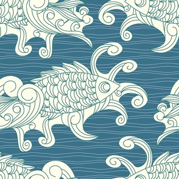 模式與錦鯉魚無縫