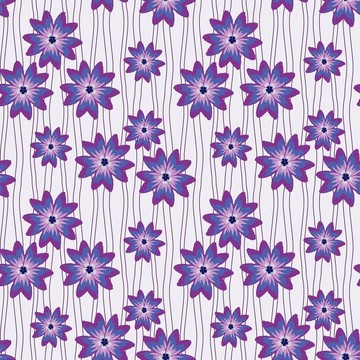 無縫背景與藍(lán)色花朵
