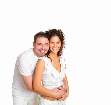 戀愛(ài)中的一對(duì)幸福的年輕夫婦