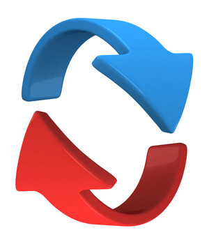旋轉(zhuǎn)藍(lán)色箭頭