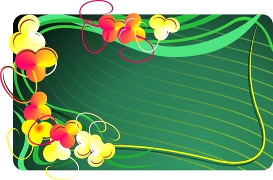 帶花設(shè)計(jì)的橫幅