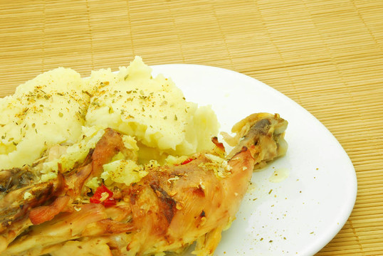 土豆泥和雞腿