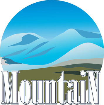mountine圖標(biāo)。插畫(huà)。