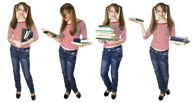 女孩和書