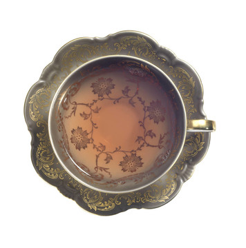 充滿懷舊茶杯