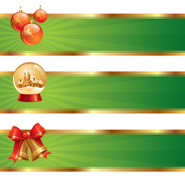 帶節(jié)日符號的三圣誕橫幅
