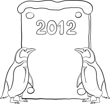 皇帝企鵝與海報2012；輪廓