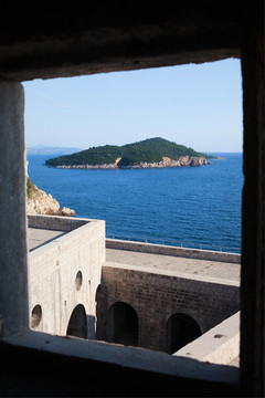 從堡Lovrijenac Lokrum島