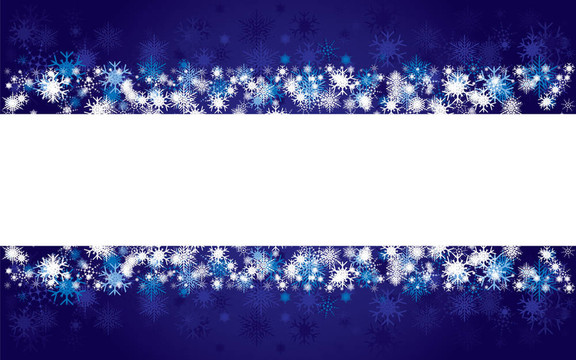 背景與藍色雪花；插圖