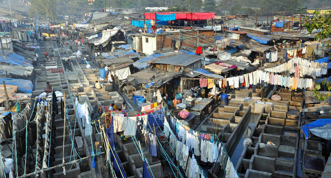 Dhobi Ghat在孟買；印度。
