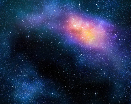 星空的深太空云翳和銀河
