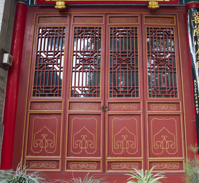 隔扇門 西安臥龍寺