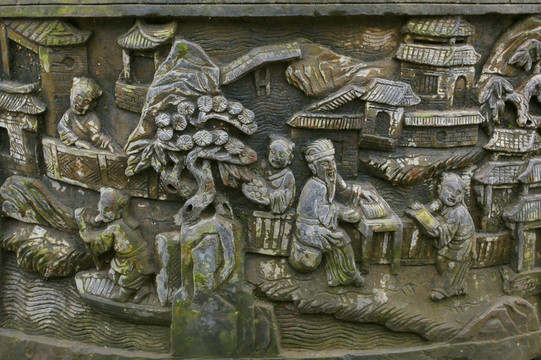 洛帶古鎮(zhèn)石刻