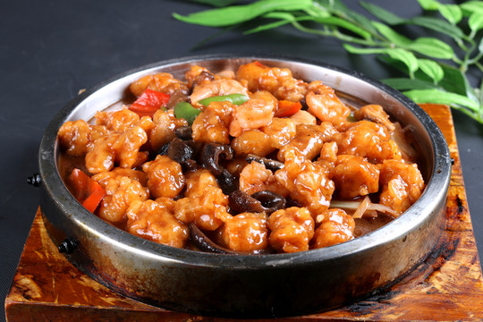 鐵板三鮮肉段