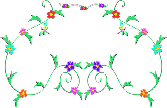 精致的葡萄藤；Flowers；一個(gè)