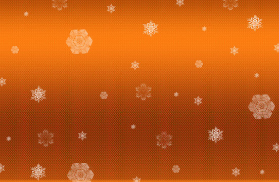 橙色的雪花背景