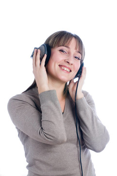 女人聽音樂