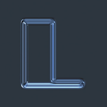 抽象玻璃字母L