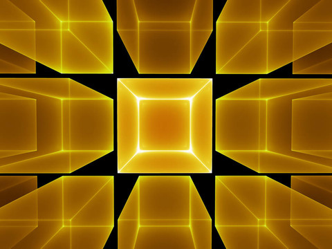 金色的立體透視