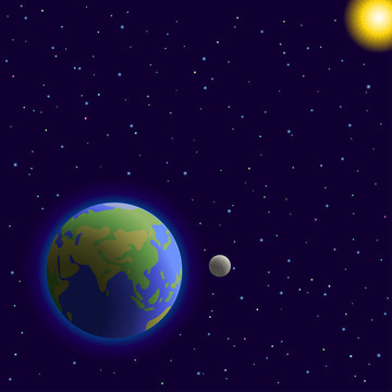 地球在太空