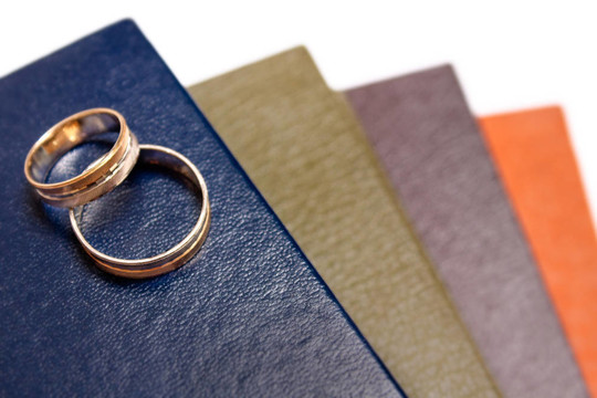 書上的結(jié)婚戒指