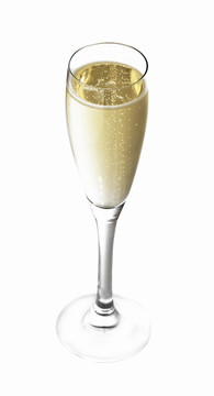 長笛里的白葡萄酒