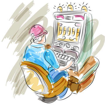 扮演Slot Machine的女人