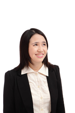 亞洲商業(yè)女性微笑的肖像