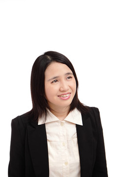 亞洲商業(yè)女性微笑的肖像