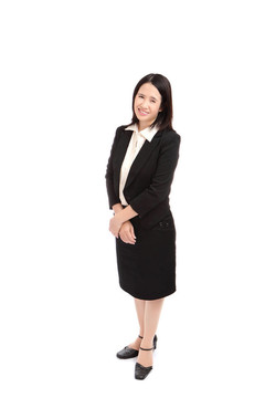 亞洲商業(yè)女性微笑的肖像