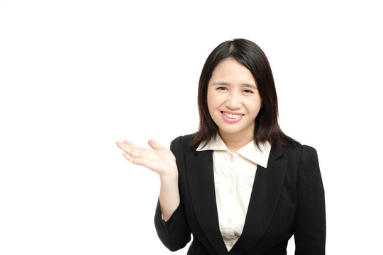 亞洲商界女性微笑介紹