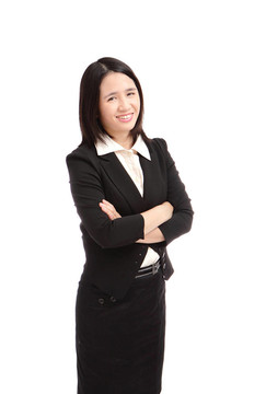 亞洲商業(yè)女性微笑的肖像
