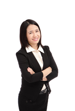 亞洲商業(yè)女性微笑的肖像