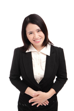 亞洲商業(yè)女性微笑的肖像