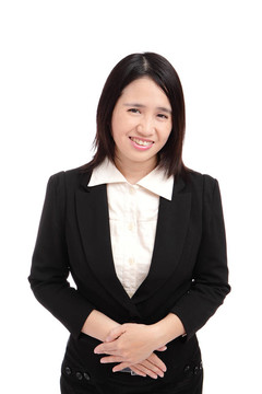 亞洲商業(yè)女性微笑的肖像