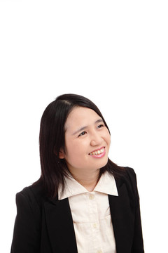 亞洲商業(yè)女性微笑的肖像