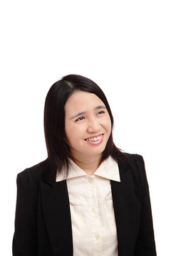 亞洲商業(yè)女性微笑的肖像