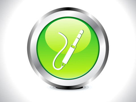 抽象光滑音頻jack button
