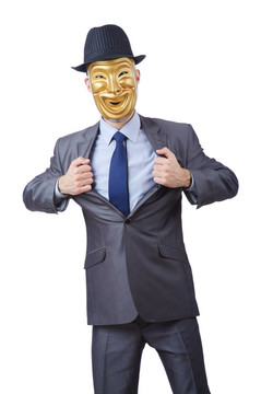 商人用面具掩飾自己的身份
