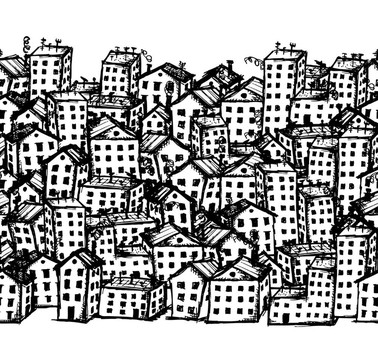 城市素描；無(wú)縫背景為您設(shè)計(jì)