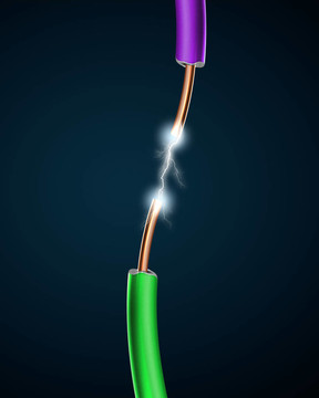 隨著電力sparkls電線