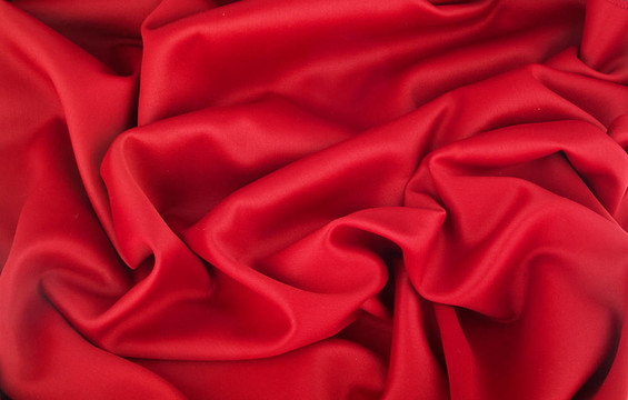 紅色棉質(zhì)的波浪