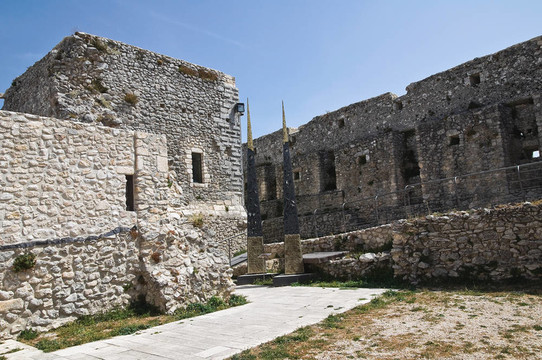 Monte Sant Angelo城堡。普利亞。意大利.