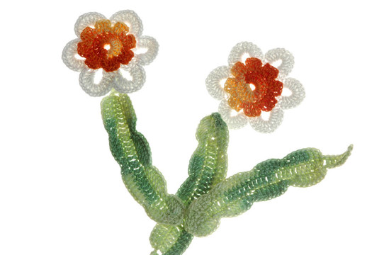 鉤針貼花花