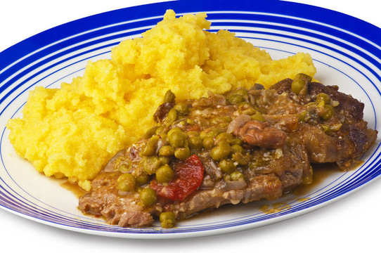 豌豆肉和玉米粉