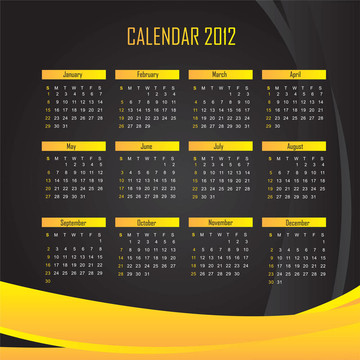 日歷2012