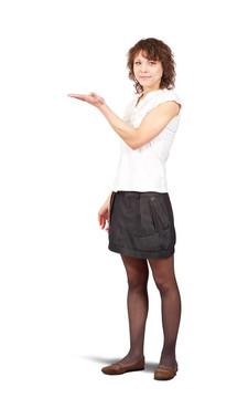 年輕的女人是指著
