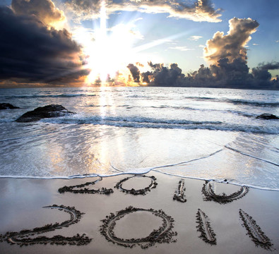 2010到2011海灘美麗的日出
